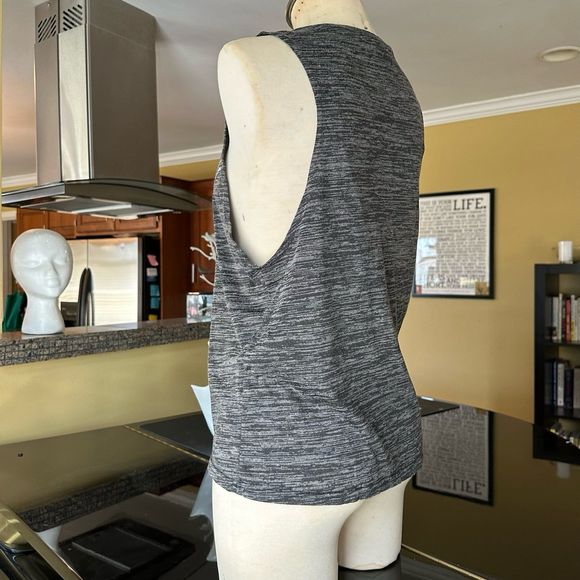 Majestically Awkward Flamingos Charcoal Gray Funny Graphic Muscle Tee Tank Top M - Picture 6 of 13